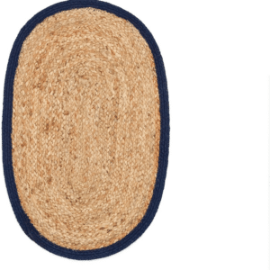 Tæppe til kæledyr Kave Home Tabby 100% naturlig jute blå 60Ã40 cm til katte og små hunde